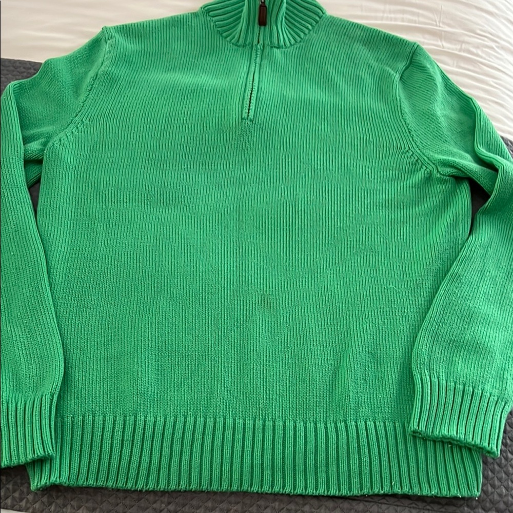 Ralph Lauren men’s cotton/cashmere 3/4 zip sweater